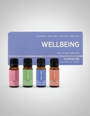Wellbeing gavesett med eteriske oljer, 4 stk x 10 ml - Lindas Dekor