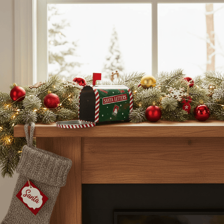 Postkasse till tomte grön, stor - Lindas Dekor