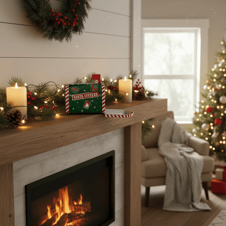 Stor grön postkasse till tomte - Lindas Dekor