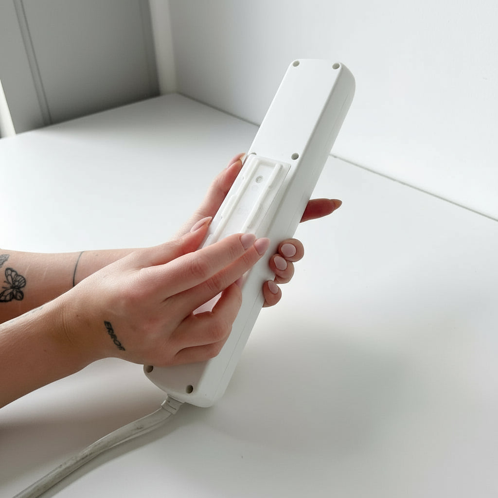 Enkel montering av grenuttak med selvklebende feste i kjøkken eller kontor