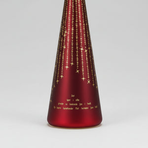 Lyslykt LED "Det lyser..." Rød kjegle 25 cm