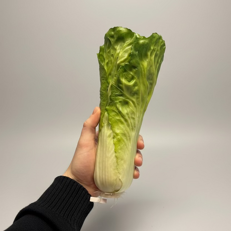 Mr. Plant Salat - naturtro kunstgrønnsak i grønn farge med realistiske detaljer for interiørdekorasjon