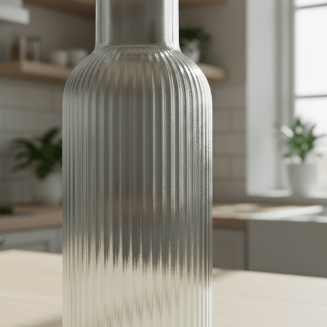 Glassflaske transparent 1 Liter 28 cm - Lindas Dekor