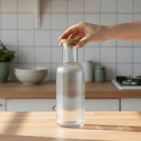 Glassflaske transparent 1 Liter 28 cm - Lindas Dekor