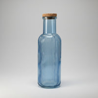 Glassflaske blå 1 liter 28 cm