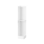 Diskré toalettpapirholder med hjul vit 80,5 cm