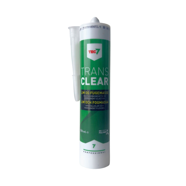Bilde av TEC7 Transparent fugemasse til usynlig og diskret fuging på glass og lyse flater.