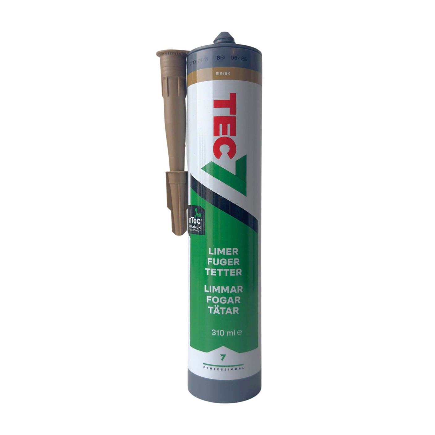 TEC7 Eikefarget fugemasse matcher lyse trematerialer og gulvlister.