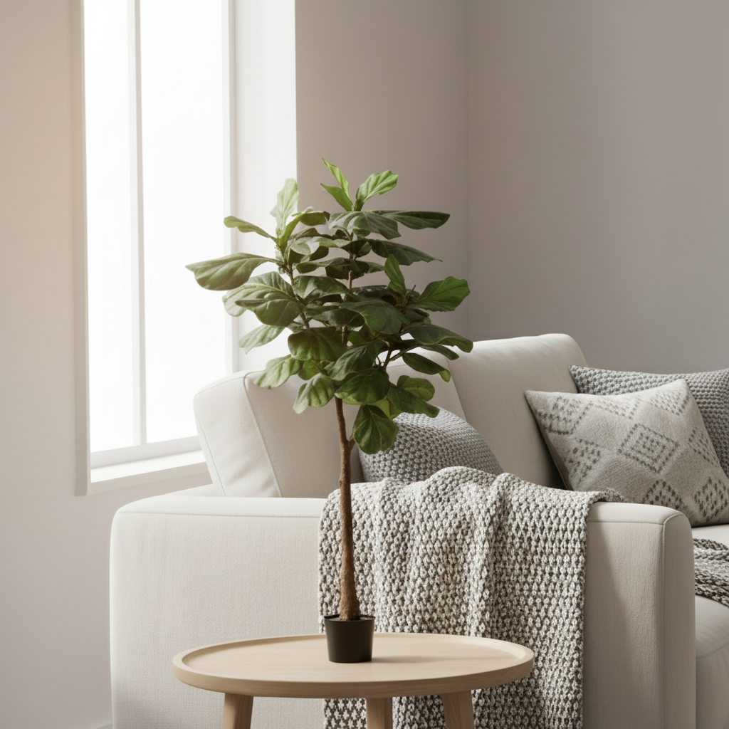 Kunstig fiolfikus 30 cm i potte fra Mr. Plant