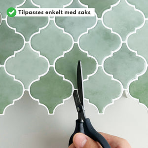 Lanterne grønn veggfliser som kan enkelt tilpasses med saks 