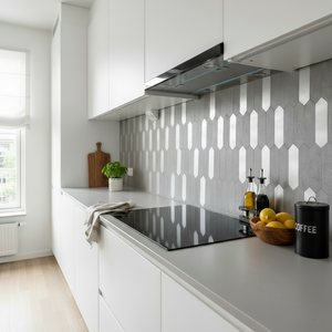 Stein lys grå hexagon selvklebende veggfliser