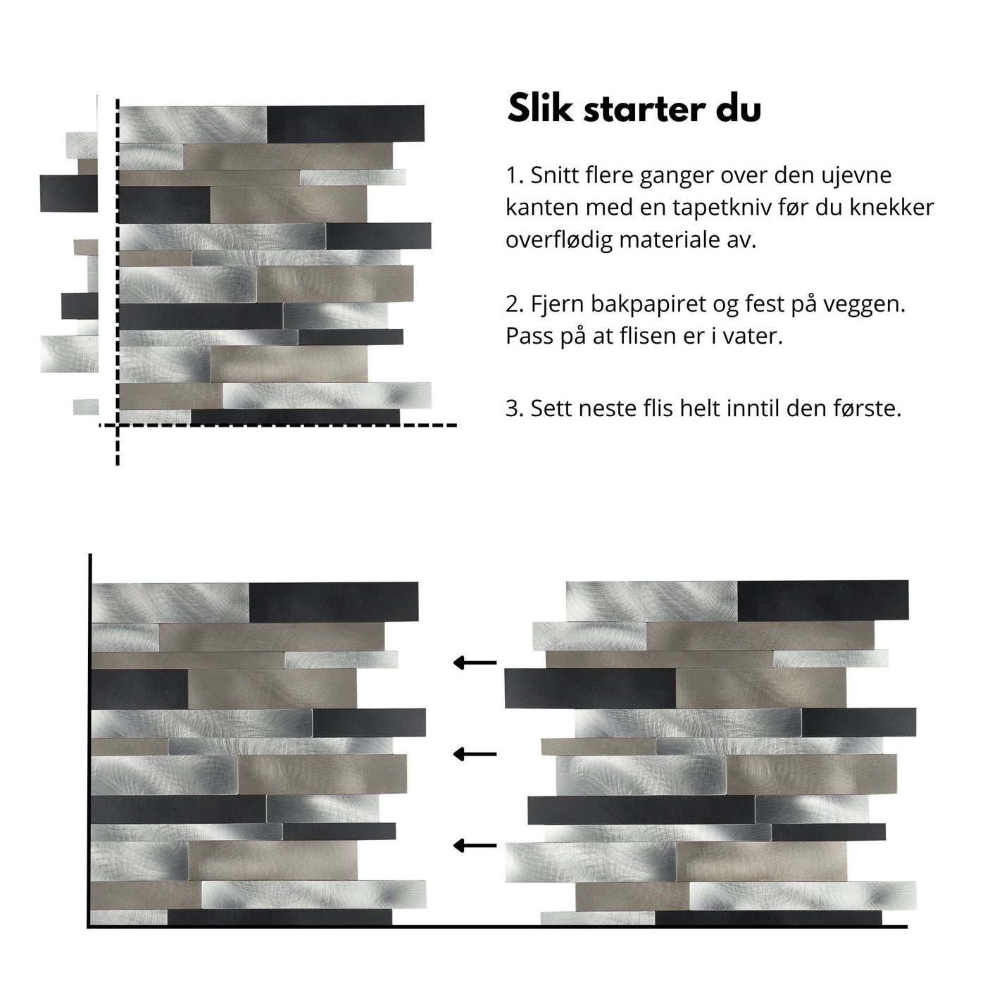 Tanya stav selvklebende veggfliser