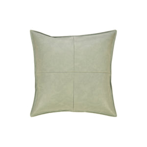 Grønt putetrekk i imitert skinn 45 × 45 cm