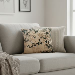 Putetrekk velur kvist petrolblå 45 x 45 cm