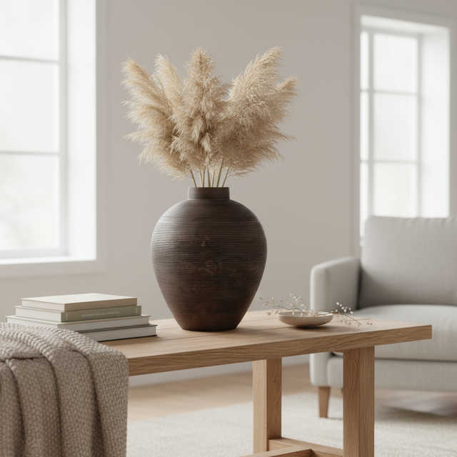 Dekorativ krukke i mangotre fra Lindas Dekor