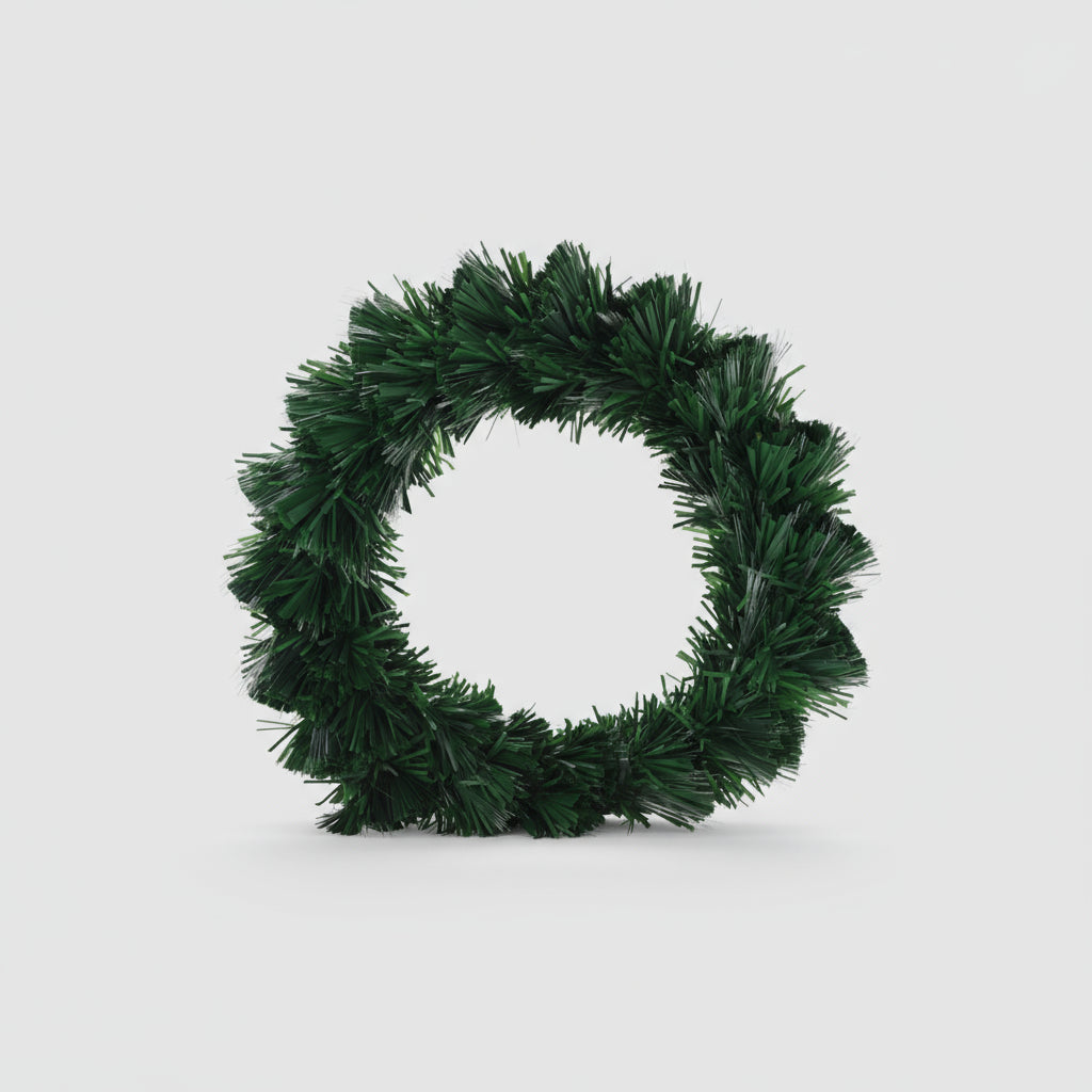 julekrans grønn 50 cm batteridrevet med LED-lys