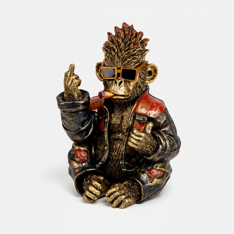 Rockeape figur antikkgull - Lindas Dekor