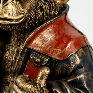 Rockeape figur antikkgull - Lindas Dekor