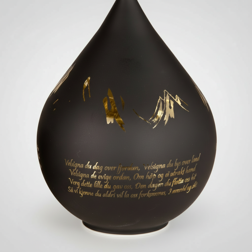 Lyslykt LED Nord norsk sort dråpe 20 cm