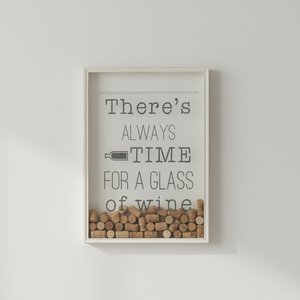 Korkramme i beige tre med engelsk design, 65x46 cm stor tavle