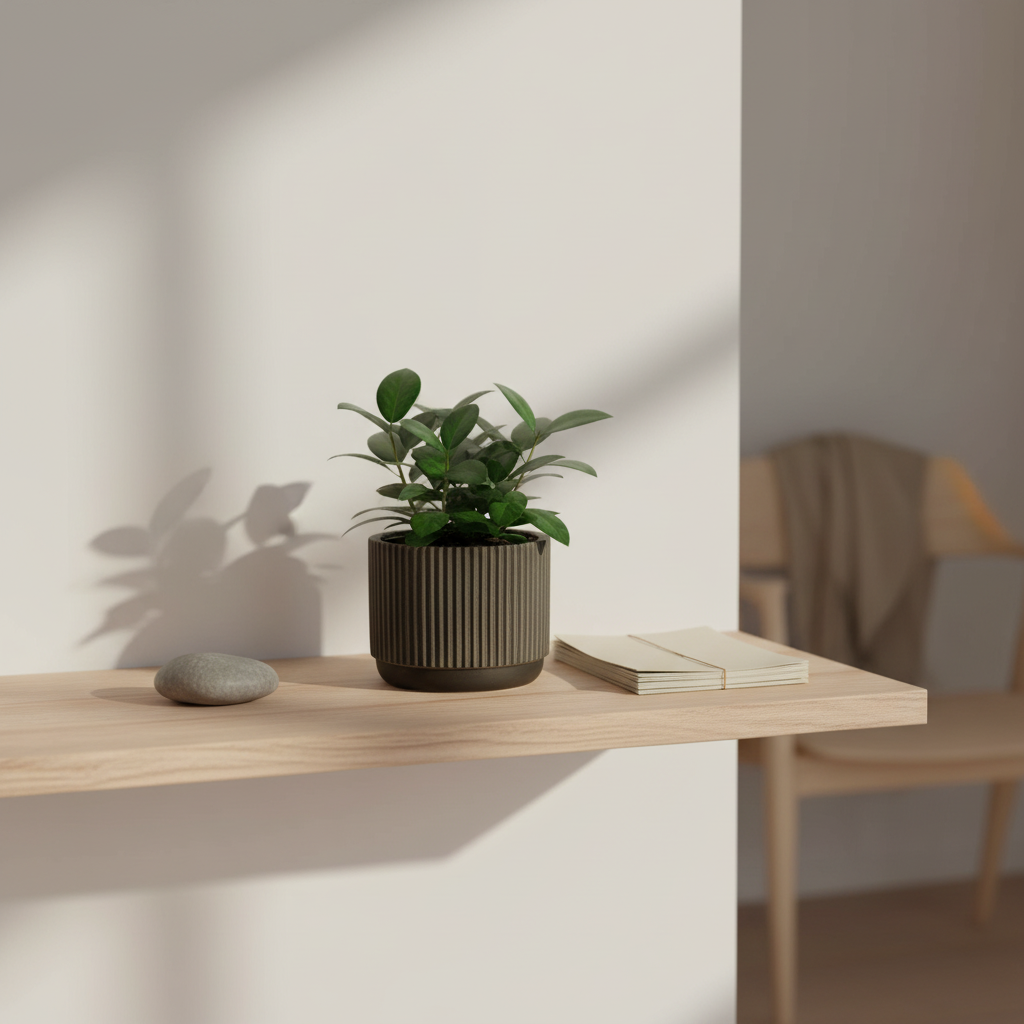 Blomsterpotte Keramikk Svart/Brun Liten