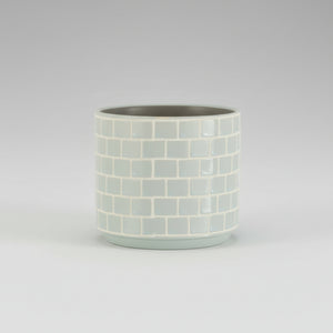 Blomsterpotte Keramikk Blå Medium