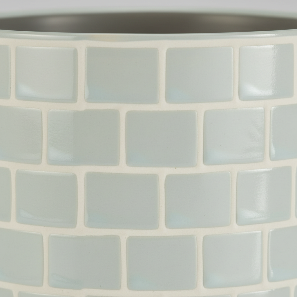 Blomsterpotte Keramikk Blå Medium