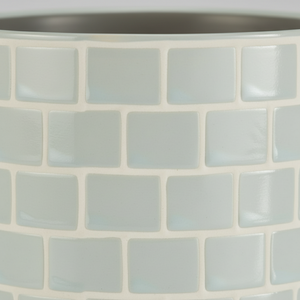 Blomsterpotte Keramikk Blå Medium