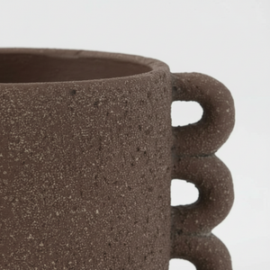 Celia potte brun keramikk 24 cm medium, elegant blomsterpotte innendørs"

