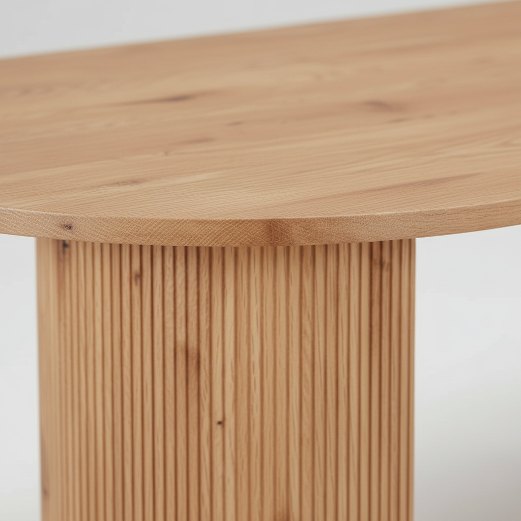 "Kvadratisk foto av Boavista ovalt spisebord natural"
