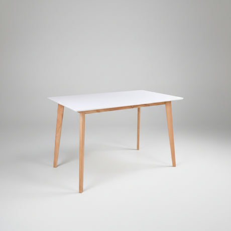 Kvadratisk produktbilde av Vojens spisebord hvit og natur 70x120 cm