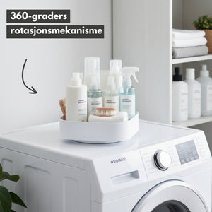 Kvadratisk snurrebrett hvit