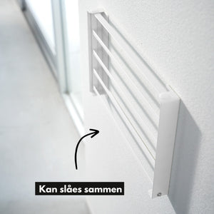 Sammenleggbar tørkestativ til vegg hvit