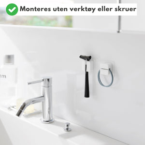 "Selvklebende holdere 2-pk fleksible klemmer til tannbørster kjøkkenredskaper ladekabler