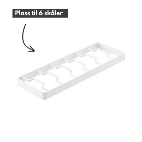 Skålstativ stor hvit 32 x 11 cm - Lindas Dekor