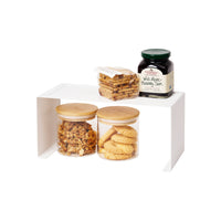 Stabelbar hylle smal hvit