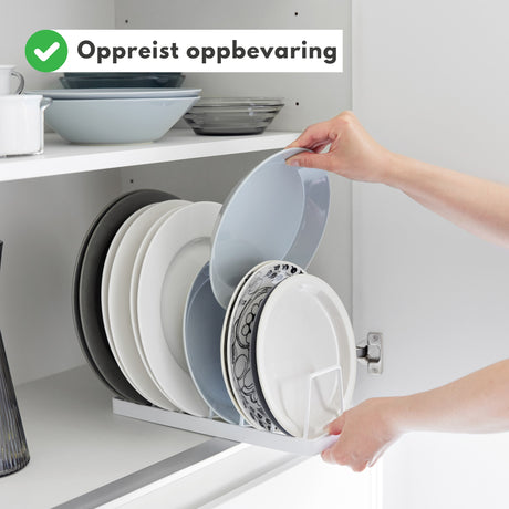 Tallerkenstativ hvit 32 x 11 x 9 cm