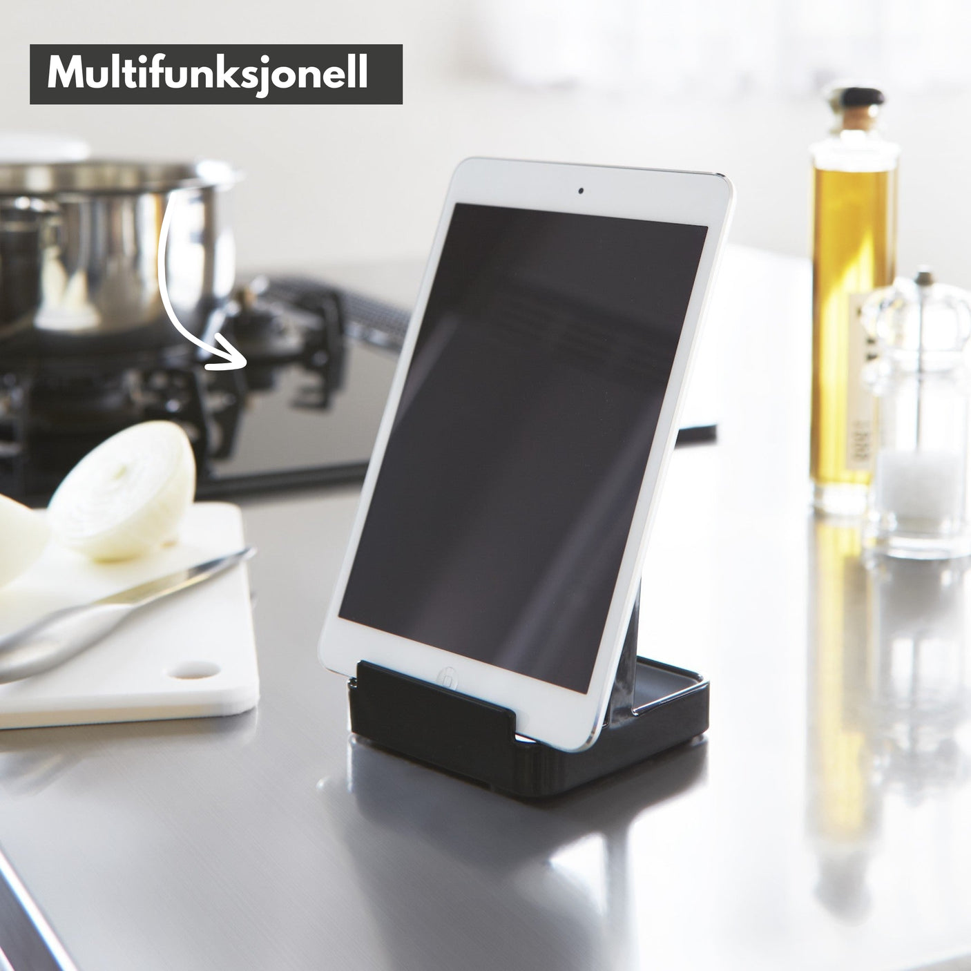 Stativ for kjøkkenredskaper sort