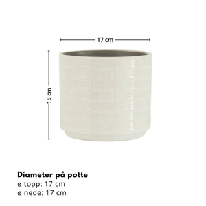 Snø mosaikk potte ø 15,5 cm - Lindas Dekor
