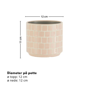 Blush mosaikk potte ø 10,5 cm - Lindas Dekor