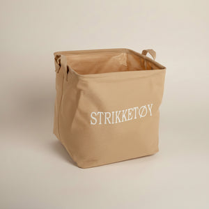 Kurv Strikketøy beige