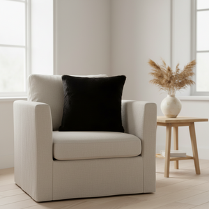 Putetrekk pels sort 50 x 50 cm