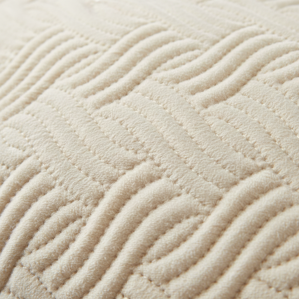 Putetrekk velur krem wave - luksuriøs tekstil 45x45cm til hjemmet