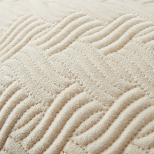 Putetrekk velur krem wave - luksuriøs tekstil 45x45cm til hjemmet