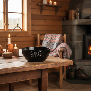 Skål keramikk sort snadder