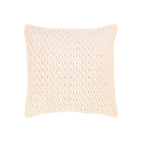 Putetrekk velur flettet krem 45 x 45 cm