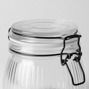 Glasskrukke rillet 500 ml