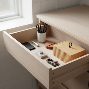 FSC-sertifisert bambusboks med skinnstropp - miljøvennlig oppbevaring