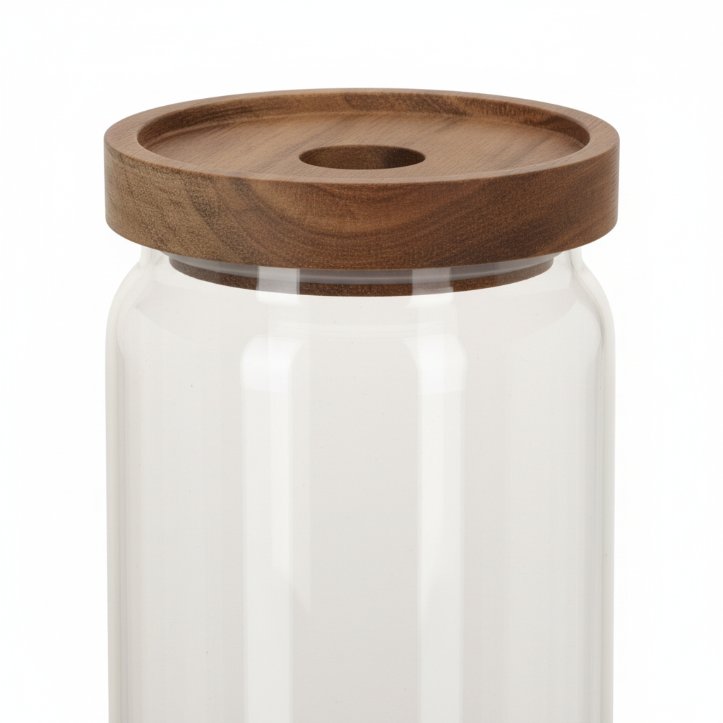 3-pk glasskrukke akasie 1,5 liter