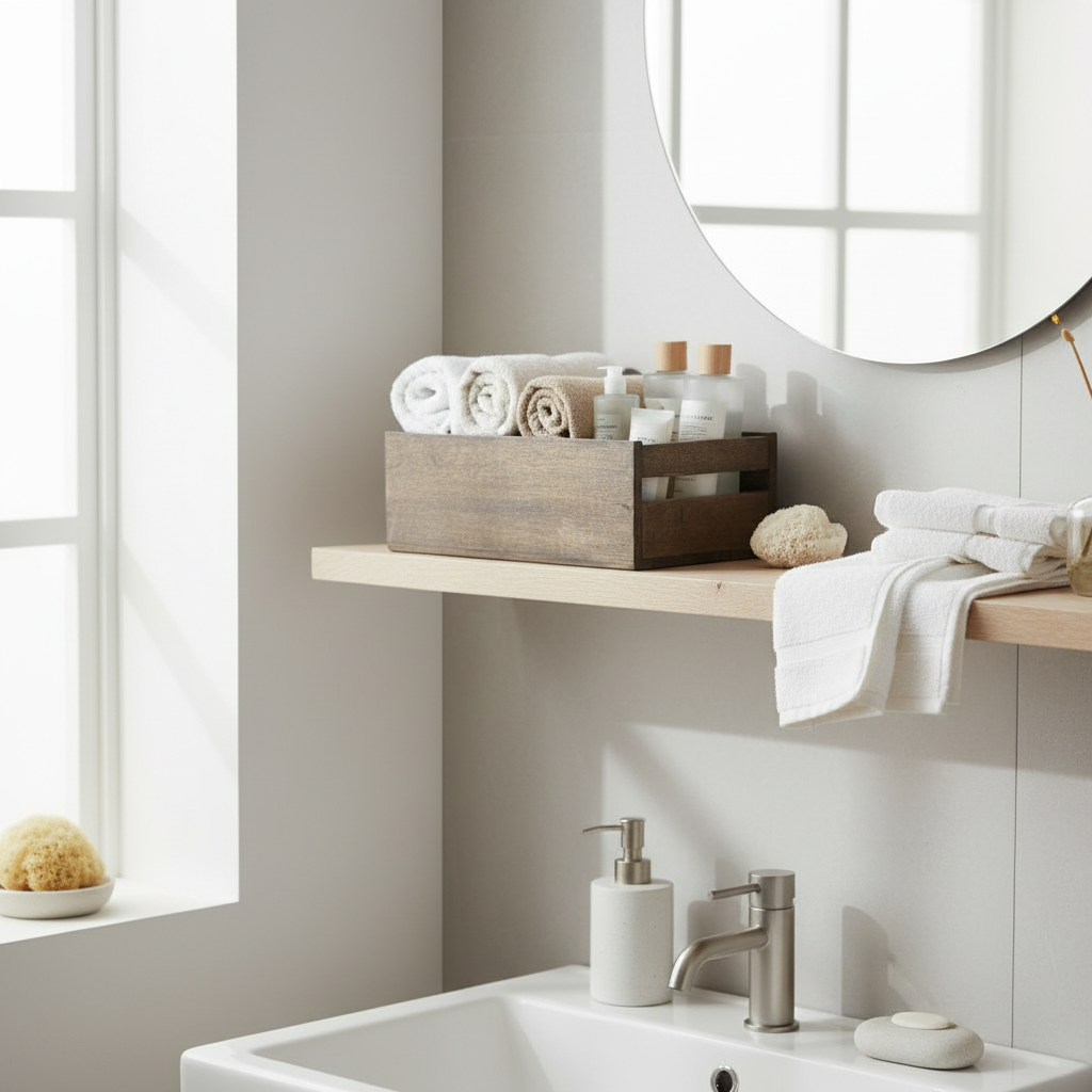 Premium oppbevaringskurv mangotre 31x25 cm - varm sort brunsort finish i nordisk stil